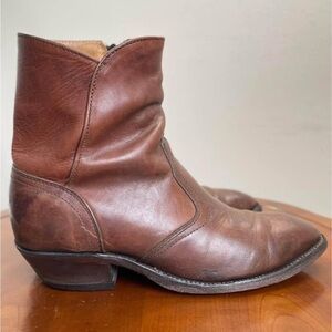 Boulet Mens Ranch Hand Tan Western Ankle Cowboy Boot | US 9.5